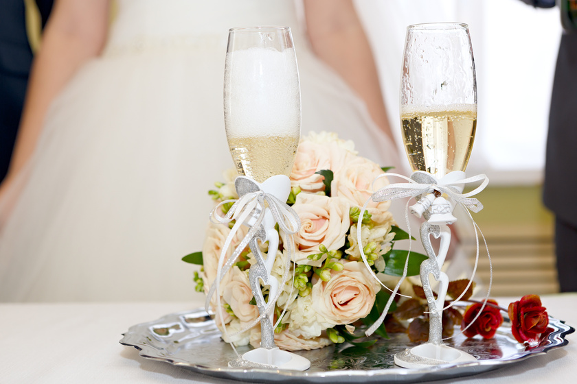 Champagne on wedding